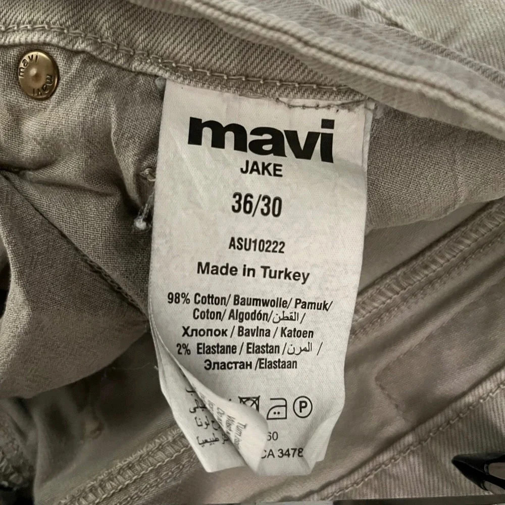 Mavi Jake Slim Leg Jeans Mens 36x30 Khaki Tan Stretch Pants ASU10222